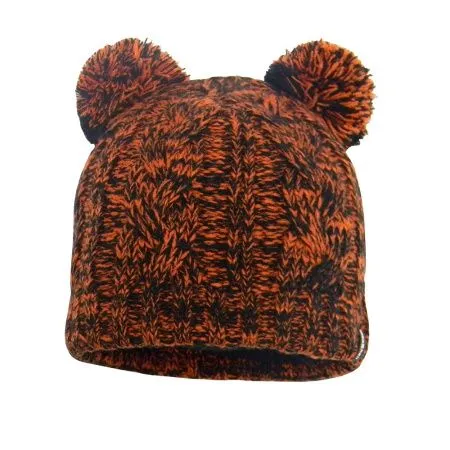 Водонепроницаемая детская шапка DexShell Kid's Beanie Cable Twin Pompom оранжевый